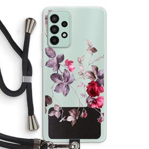 CaseCompany Mooie bloemen: Samsung Galaxy A52s 5G Transparant Hoesje met koord