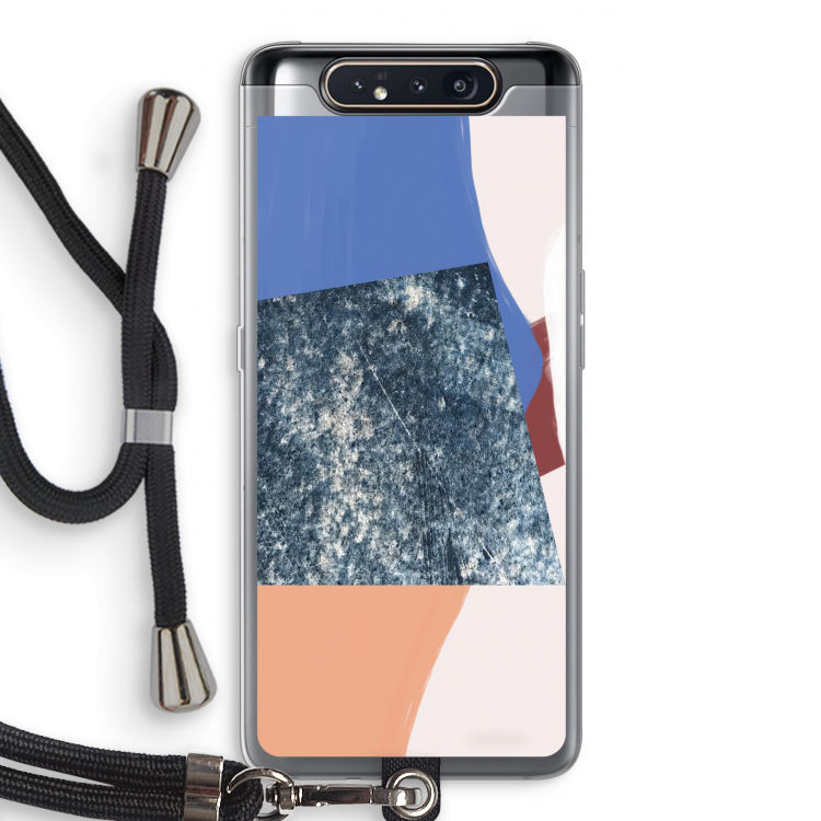 CaseCompany Billy: Samsung Galaxy A80 Transparant Hoesje met koord
