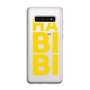 CaseCompany Habibi Blue: Samsung Galaxy S10 4G Transparant Hoesje