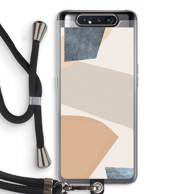 CaseCompany Formo: Samsung Galaxy A80 Transparant Hoesje met koord