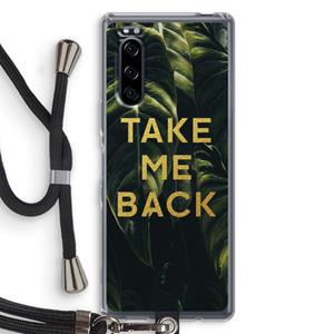 CaseCompany Take me back: Sony Xperia 5 Transparant Hoesje met koord