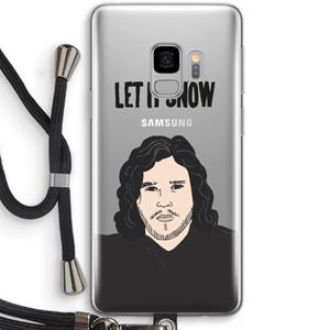 CaseCompany Let It Snow: Samsung Galaxy S9 Transparant Hoesje met koord