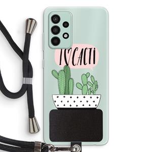 CaseCompany I love cacti: Samsung Galaxy A52s 5G Transparant Hoesje met koord