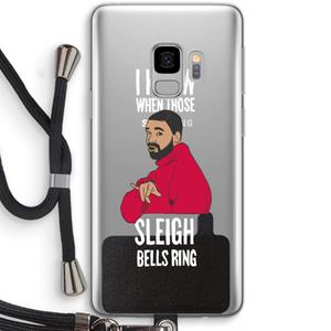 CaseCompany Sleigh Bells Ring: Samsung Galaxy S9 Transparant Hoesje met koord