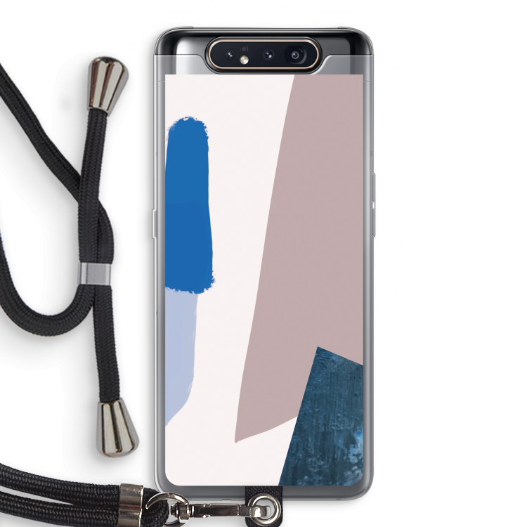 CaseCompany Lapis: Samsung Galaxy A80 Transparant Hoesje met koord