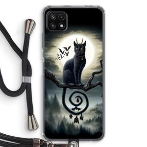CaseCompany Moonlight Companions: Samsung Galaxy A22 5G Transparant Hoesje met koord