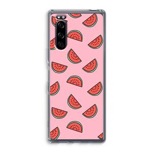 CaseCompany Watermeloen: Sony Xperia 5 Transparant Hoesje