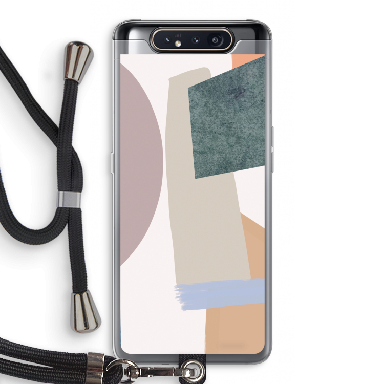 CaseCompany Lindo: Samsung Galaxy A80 Transparant Hoesje met koord