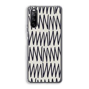 CaseCompany Marrakech Zigzag: Sony Xperia 10 III Transparant Hoesje
