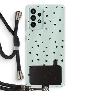 CaseCompany Kleine kattenkopjes: Samsung Galaxy A52s 5G Transparant Hoesje met koord