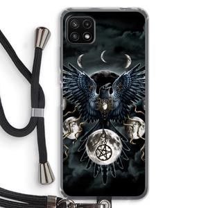 CaseCompany Sinister Wings: Samsung Galaxy A22 5G Transparant Hoesje met koord