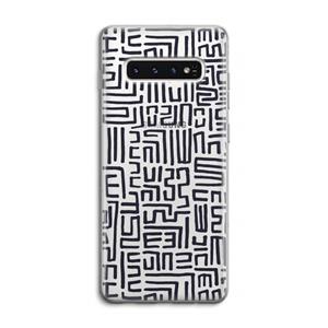 CaseCompany Moroccan Print: Samsung Galaxy S10 4G Transparant Hoesje