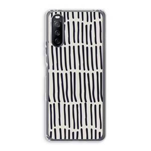 CaseCompany Moroccan stripes: Sony Xperia 10 III Transparant Hoesje