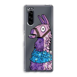 CaseCompany Lama: Sony Xperia 5 Transparant Hoesje