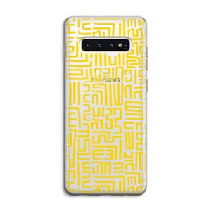 CaseCompany Majorelle Blue Print: Samsung Galaxy S10 4G Transparant Hoesje
