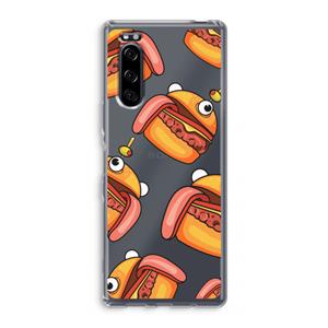 CaseCompany Hamburger: Sony Xperia 5 Transparant Hoesje
