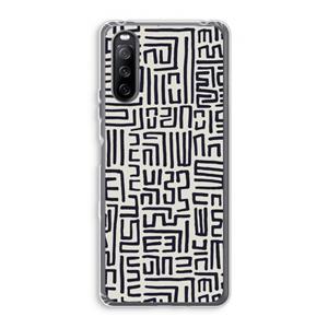 CaseCompany Moroccan Print: Sony Xperia 10 III Transparant Hoesje