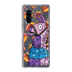 CaseCompany Loot Burger: Sony Xperia 5 Transparant Hoesje