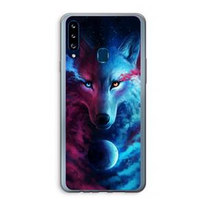 CaseCompany Where Light And Dark Meet: Samsung Galaxy A20s Transparant Hoesje