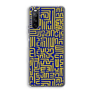 CaseCompany Majorelle Blue Print: Sony Xperia 10 III Transparant Hoesje