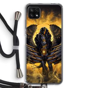 CaseCompany Pegasus: Samsung Galaxy A22 5G Transparant Hoesje met koord