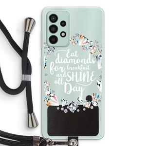 CaseCompany Diamonds: Samsung Galaxy A52s 5G Transparant Hoesje met koord
