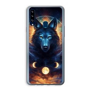 CaseCompany Wolf Dreamcatcher: Samsung Galaxy A20s Transparant Hoesje