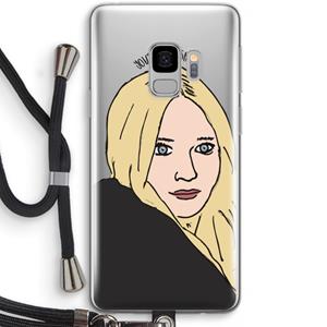 CaseCompany Ashley: Samsung Galaxy S9 Transparant Hoesje met koord
