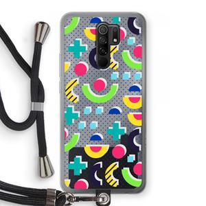 CaseCompany 8-bit N°1: Xiaomi Redmi 9 Transparant Hoesje met koord