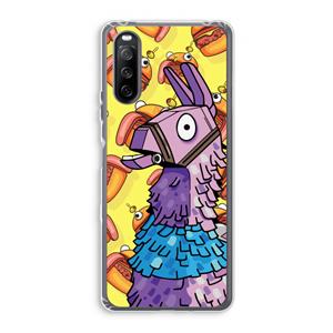 CaseCompany Loot Burger: Sony Xperia 10 III Transparant Hoesje