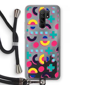 CaseCompany 8-bit N°2: Xiaomi Redmi 9 Transparant Hoesje met koord