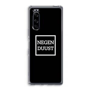 CaseCompany Negenduust black: Sony Xperia 5 Transparant Hoesje