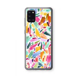 CaseCompany Watercolor Brushstrokes: Samsung Galaxy A31 Transparant Hoesje