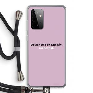 CaseCompany gij beslist: Samsung Galaxy A72 5G Transparant Hoesje met koord