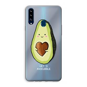 CaseCompany Avocuddle: Samsung Galaxy A20s Transparant Hoesje