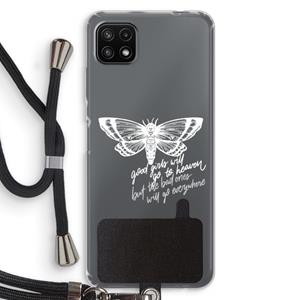 CaseCompany Good or bad: Samsung Galaxy A22 5G Transparant Hoesje met koord