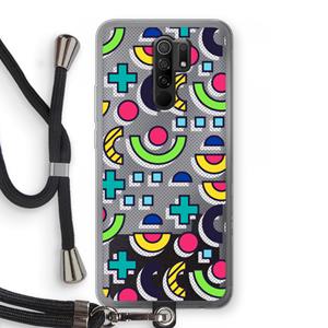 CaseCompany 8-bit N°6: Xiaomi Redmi 9 Transparant Hoesje met koord