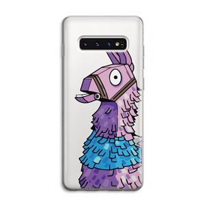CaseCompany Lama: Samsung Galaxy S10 4G Transparant Hoesje
