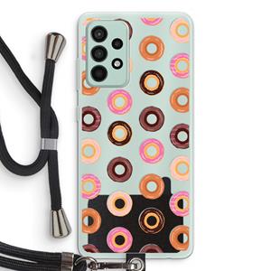 CaseCompany Donuts: Samsung Galaxy A52s 5G Transparant Hoesje met koord