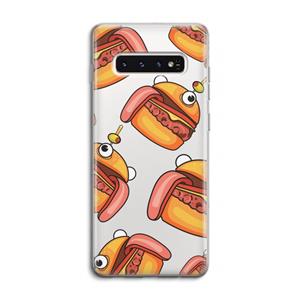 CaseCompany Hamburger: Samsung Galaxy S10 4G Transparant Hoesje
