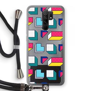 CaseCompany 8-bit N°7: Xiaomi Redmi 9 Transparant Hoesje met koord