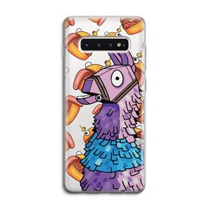 CaseCompany Loot Burger: Samsung Galaxy S10 4G Transparant Hoesje
