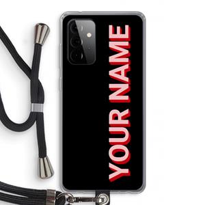 CaseCompany Namecase: Samsung Galaxy A72 5G Transparant Hoesje met koord