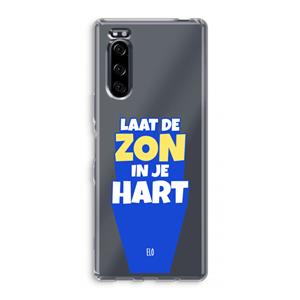 CaseCompany Laat de zon in je hart: Sony Xperia 5 Transparant Hoesje