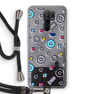 CaseCompany 8-bit N°9: Xiaomi Redmi 9 Transparant Hoesje met koord