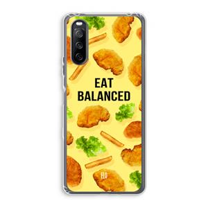 CaseCompany Eat Balanced: Sony Xperia 10 III Transparant Hoesje