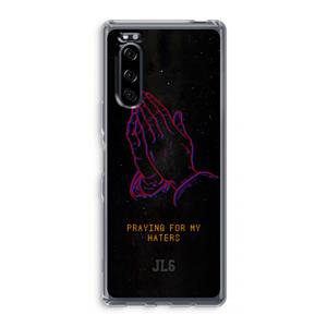 CaseCompany Praying For My Haters: Sony Xperia 5 Transparant Hoesje