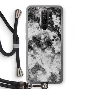 CaseCompany Onweer: Xiaomi Redmi 9 Transparant Hoesje met koord