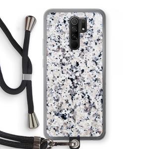CaseCompany Gespikkelde marmer: Xiaomi Redmi 9 Transparant Hoesje met koord