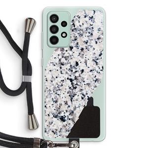 CaseCompany Gespikkelde marmer: Samsung Galaxy A52s 5G Transparant Hoesje met koord